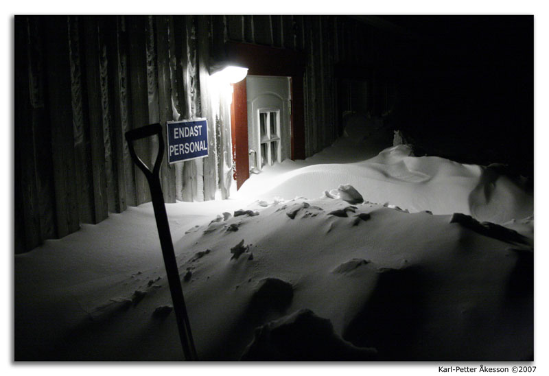 Snow Blocking Door